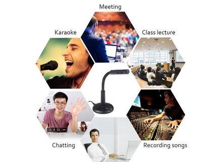 Usb Computer Microphone - Plug And Play - Black-1915196753523642374