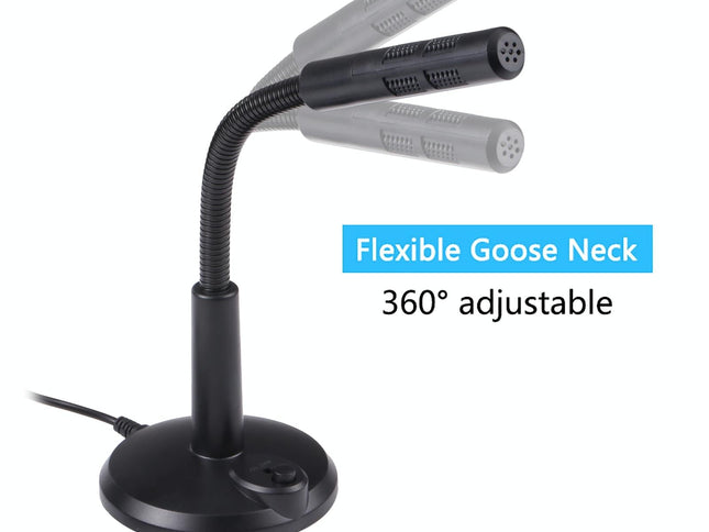 Drive-Free Computer Microphone - 3.5Mm Plug Black 3.5M-1915196768287592450