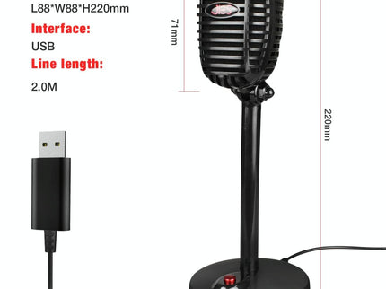 2.2M Usb Voice Chat Microphone - 360 Degree Rotatable For Video Conferencing-1915197678296371202