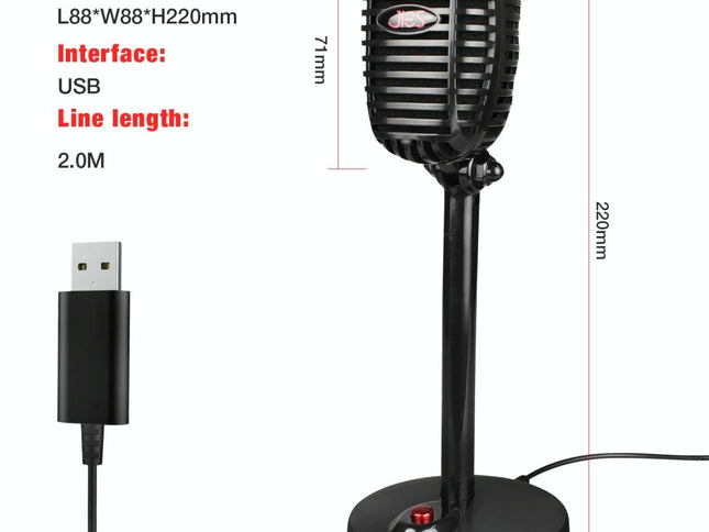 2.2M Usb Voice Chat Microphone - 360 Degree Rotatable For Video Conferencing-1915197678296371202