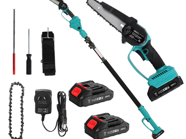 Giantz Telescopic Pole Chainsaw 6 Inch Cordless Tree Trimmer Kit 20V Battery