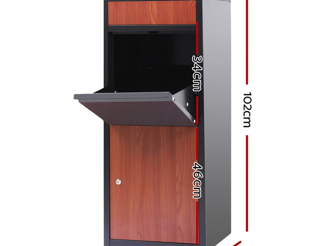 Gardeon Parcel Letterbox Drop Box Package Black