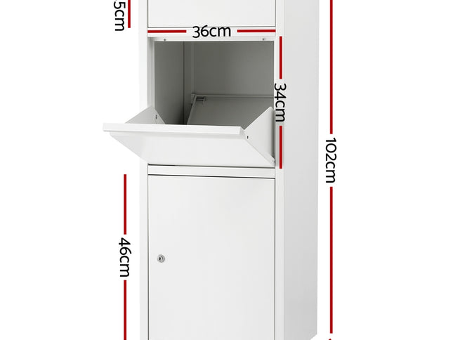 Gardeon Parcel Letterbox Drop Box Package White
