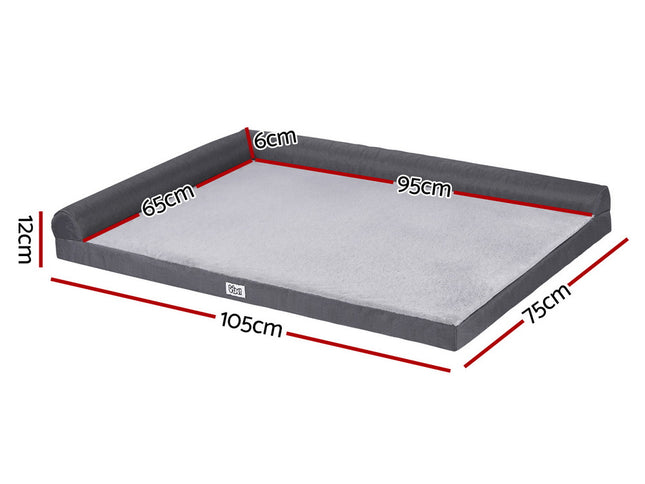 i.Pet Pet Bed Plush Soft Cushion Egg Crate Large Sofa Platform Removable Washable