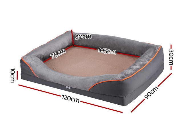 i.Pet Pet Bed Orthopedic Washable Dog Bed Plush Fleece Sofa Cushion Mat