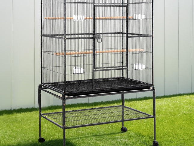 i.Pet Bird Cage Large Cages 160cm Parrot Aviary Stand-Alone Budgie Wheels Castor