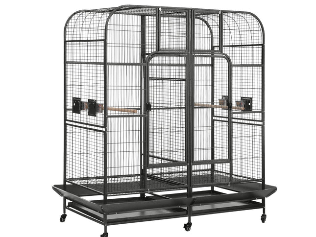 i.Pet Bird Cage Extra Large Aviary 185cm Pet Parrot Cage Castor Wheel Removable Divider