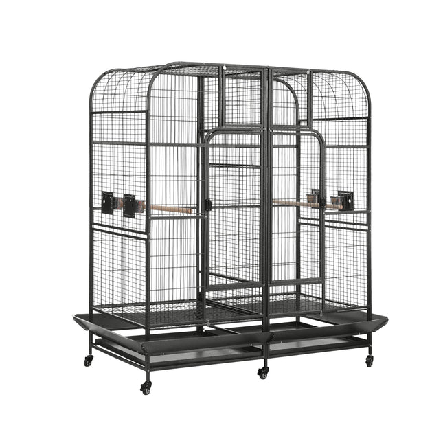 i.Pet Bird Cage Extra Large Aviary 185cm Pet Parrot Cage Castor Wheel Removable Divider