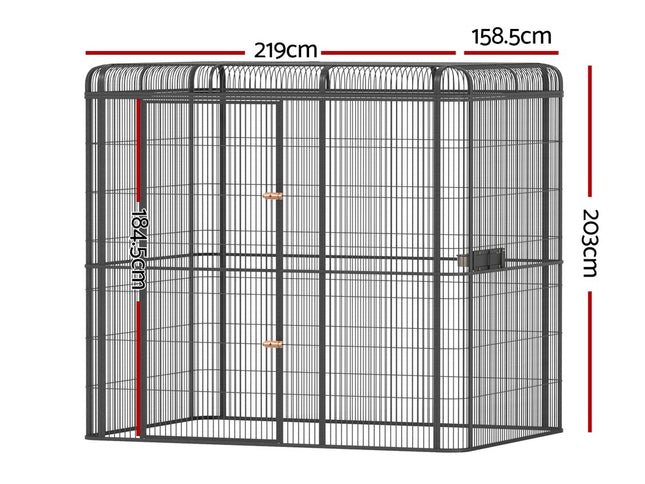i.Pet Bird Cage Large Walk-in Aviary Budgie Perch Cage Parrot Pet Huge 203cm
