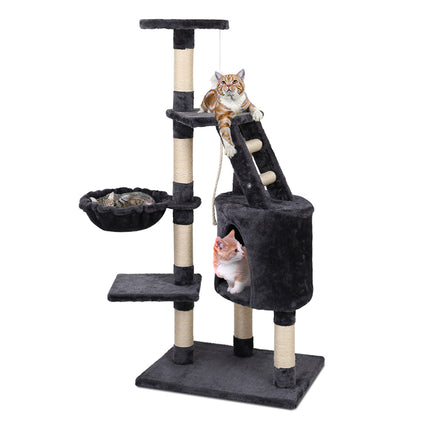 i.Pet Cat Tree 120cm Tower Scratching Post Scratcher Wood Condo House Bed Toys
