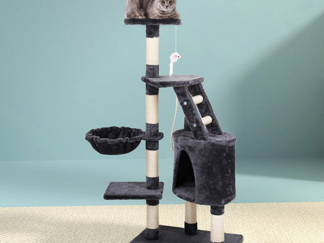 i.Pet Cat Tree 120cm Tower Scratching Post Scratcher Wood Condo House Bed Toys