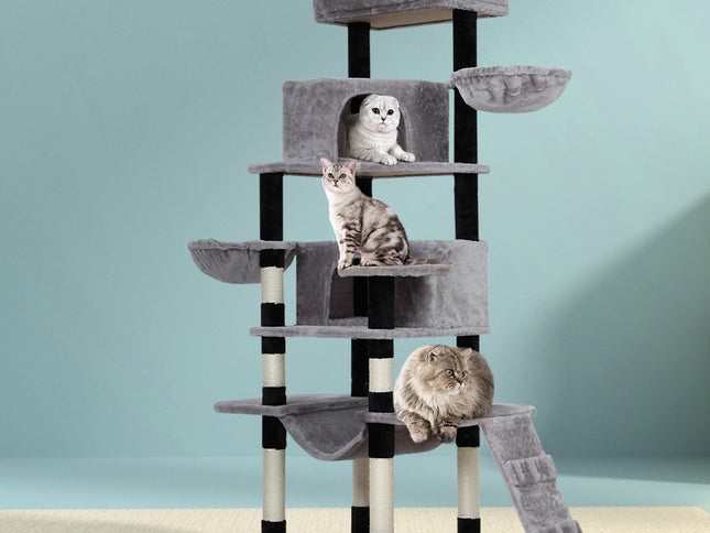 i.Pet Cat Tree 161cm Tower Scratching Post Scratcher Wood Condo House Play Bed