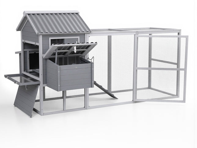 i.Pet Chicken Coop Rabbit Hutch Extra Large Wooden Run Bunny Cage Poultry House Outdoor