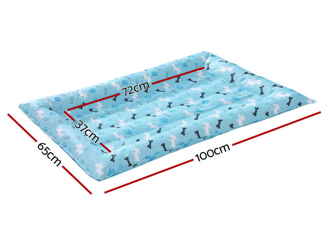 i.Pet Pet Cooling Mat Gel Dog Cat Self-cool Puppy Pad Large Bed Summer Blue