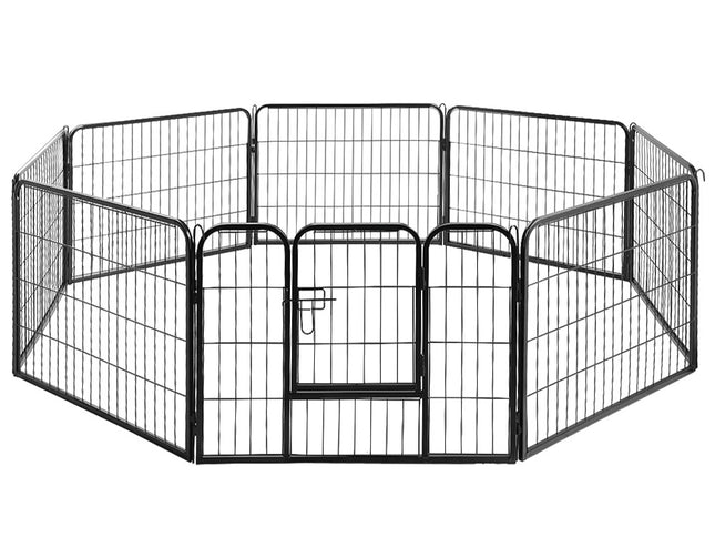 i.Pet 24" 8 Panel Dog Playpen Pet Exercise Cage Enclosure Fence Play Pen