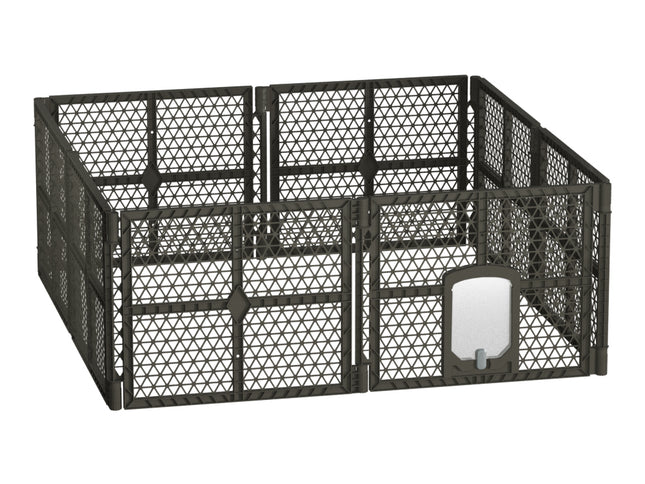 i.Pet Dog Playpen Enclosure 8 Panel Pet Fence Plastic Play Pen