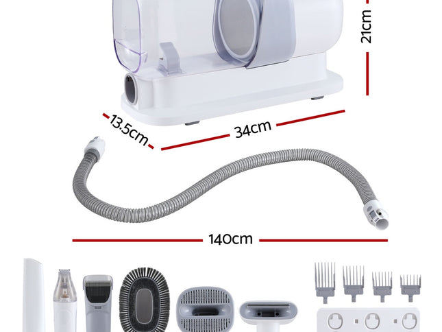 i.Pet Pet Grooming Kit Vacuum Dog Cat Hair Dryer Remover Clipper Brushes Cleaning