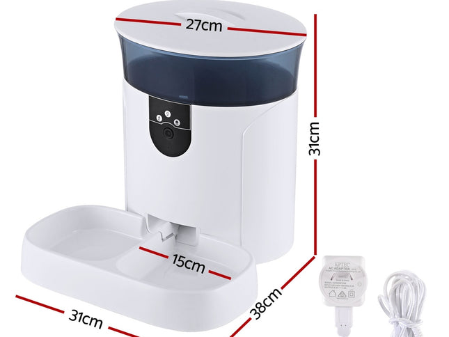 i.Pet Automatic Pet Feeder Dog Cat Camera Wifi Smart Food Dispenser Timer 7L APP