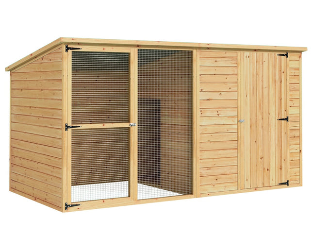 i.Pet Dog Kennel Extra Large 2.28M Wooden House Bed Outdoor Pet Puppy Cabin Log