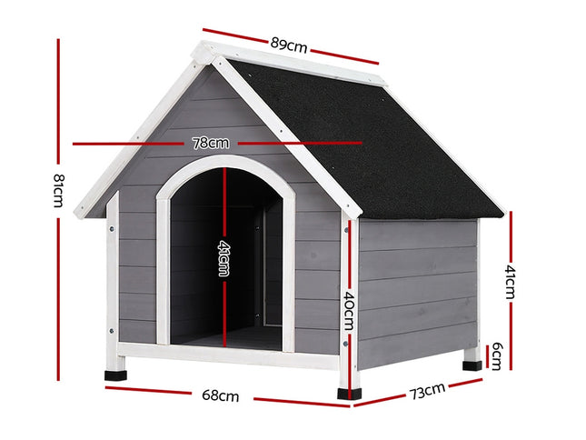 i.Pet Dog Kennel Wooden Large Outdoor House Indoor Puppy Pet Cabin Weatherproof