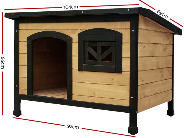 i.Pet Dog Kennel Extra Large Wooden Outdoor Indoor Puppy Pet House Cabin Crate Weatherproof