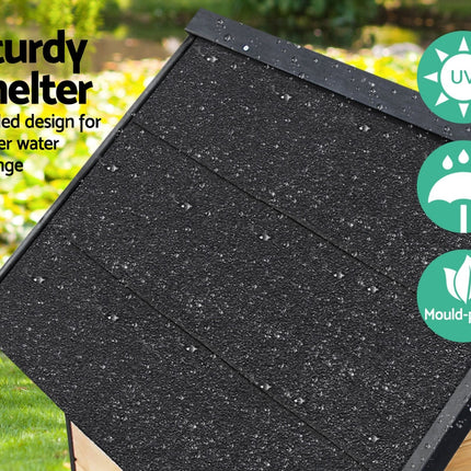 i.Pet Dog Kennel Extra Large Wooden Outdoor House Pet Puppy House XL Crate Cabin Waterproof