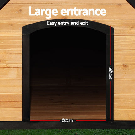 i.Pet Dog Kennel Extra Large Wooden Outdoor House Pet Puppy House XL Crate Cabin Waterproof