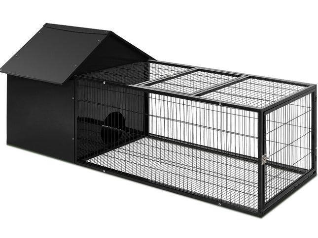 i.Pet Rabbit Cage Hutch 162x60cm Enclosure Metal