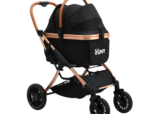 i.Pet Pet Dog Stroller Pram Large Cat Carrier Travel Pushchair Foldable 4 Wheels