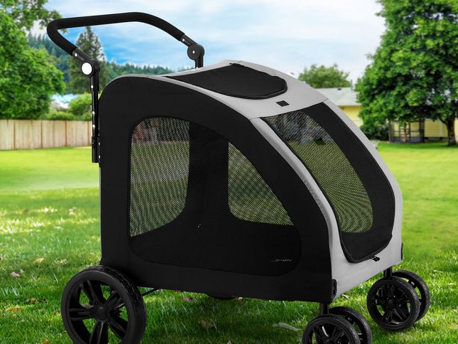 i.Pet Pet Stroller Dog Pram Large Carrier Cat Travel Foldable Strollers 4 Wheels Trolley