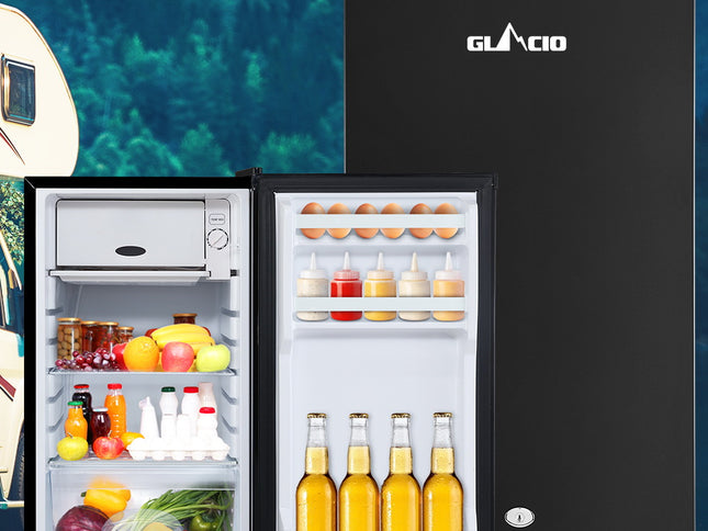 Glacio 95L Portable Fridge Freezer Bar Upright 12V/24V/240V Camping Caravan