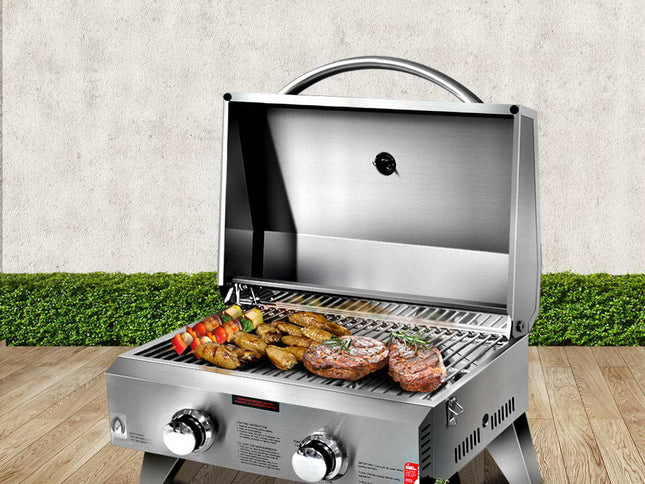 Grillz Portable Gas BBQ Grill 2 Burners