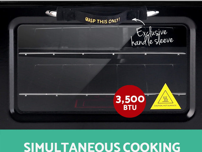 Devanti Portable Gas Oven LPG Silver