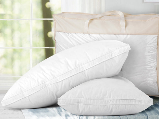 Giselle Bedding Duck Feather Down Pillow Luxury Twin Pack