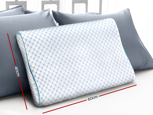 Giselle Bedding Memory Foam Contour Pillow Cool Gel