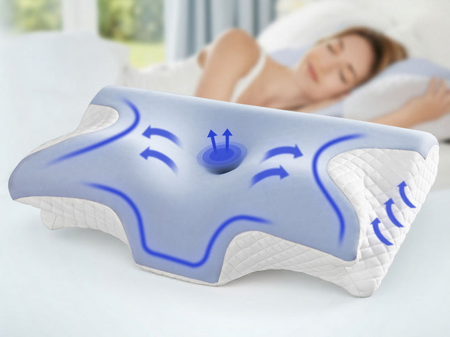 Giselle Bedding Memory Foam Pillow Ergonomic Contour