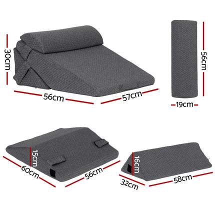 Giselle Bedding Adjustable Wedge Pillow Grey