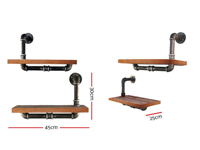 Artiss Floating DIY Pipe Shelf 3 Tiers - IONA