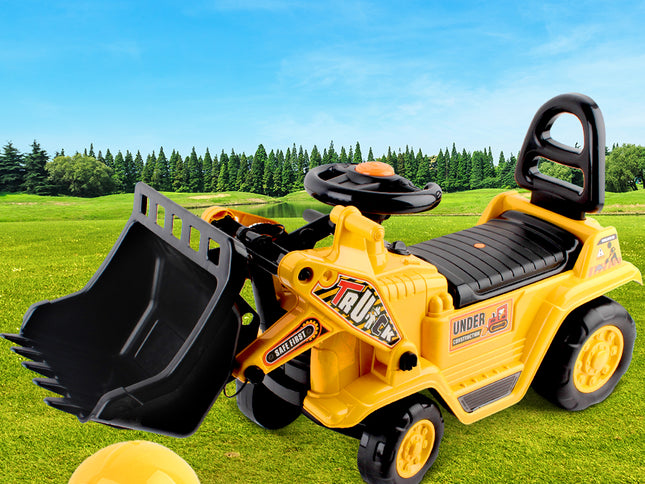 Keezi Ride On Car Toys Kids Excavator Bulldozer Sandpit Digger Car Pretend Play