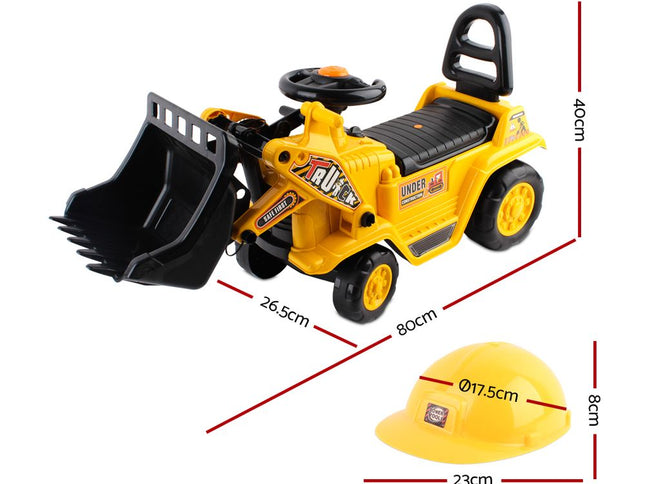 Keezi Ride On Car Toys Kids Excavator Bulldozer Sandpit Digger Car Pretend Play