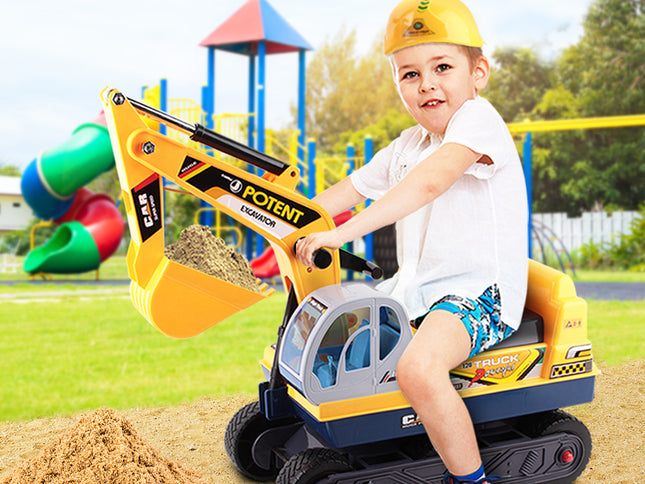 Keezi Ride On Car Toys Kids Excavator Digger Sandpit Bulldozer Car Pretend Play