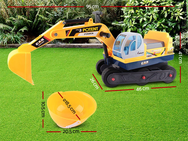 Keezi Ride On Car Toys Kids Excavator Digger Sandpit Bulldozer Car Pretend Play