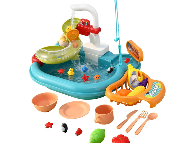 Keezi Kids Pretend Play with Faucet Floating Fishing Toys Play food