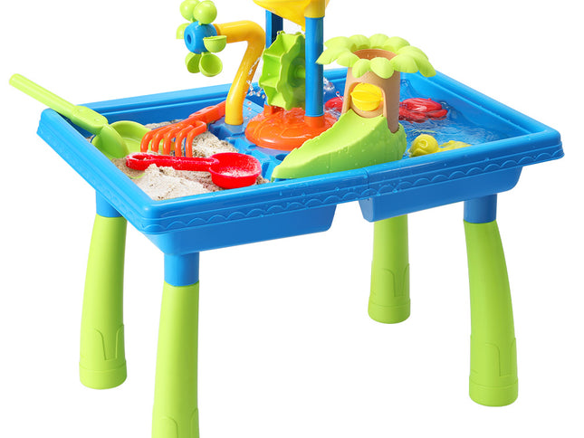 Keezi Kids Sand and Water Table Windmill Shovel Outdoor Sandpit Toys Beach Play