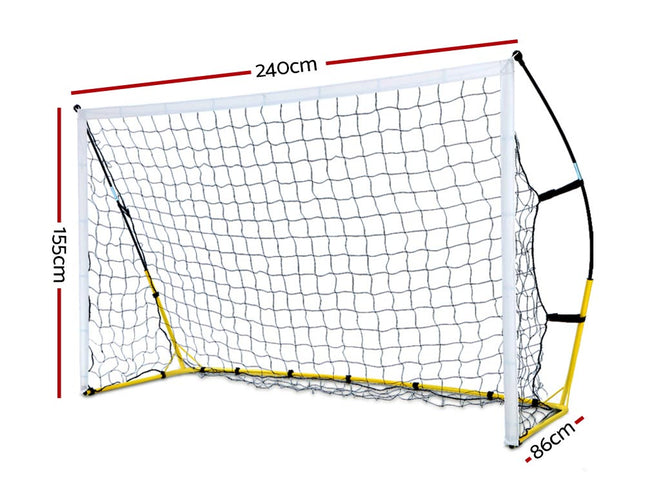 Everfit 2.4m Football Soccer Net Portable Goal Net Rebounder Sports Training