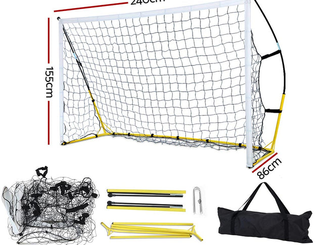 Everfit 2.4m Football Soccer Net Portable Goal Net Rebounder Sports Training