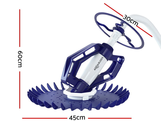 Aqua Buddy Pool Cleaner Automatic Vacuum Floor Climb Suction Swimming Hose 10M