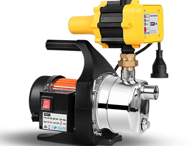 Giantz Garden Water Pump High Pressure 1500W Max. Tank Rain Farm Irrigation House Yellow