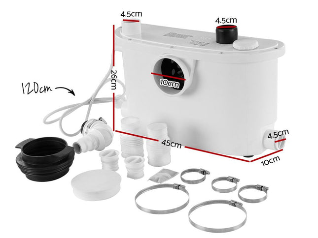 Giantz Macerator Sewerage Pump Waste Water Marine Toilet Disposal Unit Clean