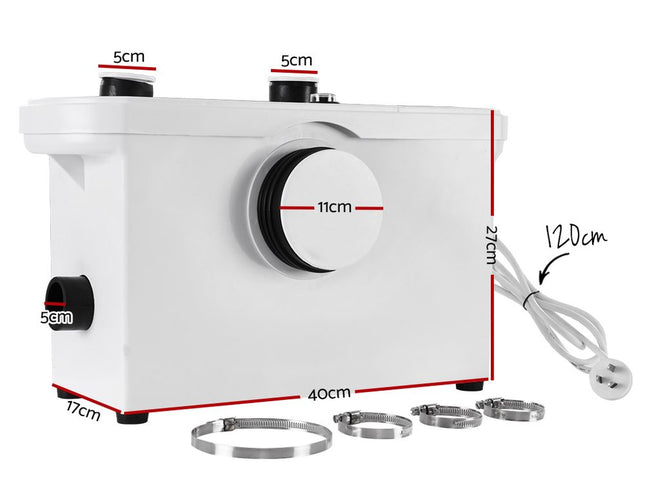 Giantz Macerator Sewerage Pump Waste Water Marine Toilet Disposal Laundry Unit